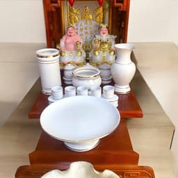Set ban thần tài sứ trắng RỒNG VIỆT, bộ thờ thần tài đầy đủ cho gia chủ mệnh kim, thuỷ 2