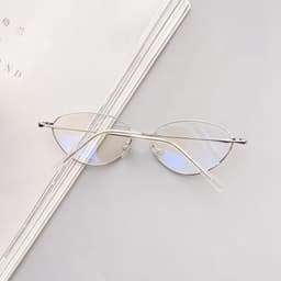Gọng kính thời trang nữ ANDU dáng mắt mèo chống tia UV chất liệu kim loại phong cách Y2K - 8177 6