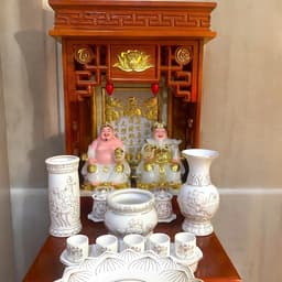 Set ban thần tài bạch ngọc nổi RỒNG VIỆT, bộ thờ thần tài đầy đủ cho gia chủ mệnh kim, thuỷ 4