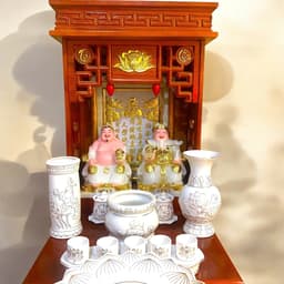 Set ban thần tài bạch ngọc nổi RỒNG VIỆT, bộ thờ thần tài đầy đủ cho gia chủ mệnh kim, thuỷ 7