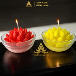 Bát Nến Bơ Organic Hoa Sen Nhiều Cánh  300ml Cháy 36 giờ, An Toàn, Không Khói, Không Độc Hại 1