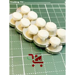 Combo 10 Cục Nam Châm Hít Bảng Size D27 Có Núm Trắng Cầm Tiện Lợi/Giúp Hít Giấy, Bản Vẽ, Bài Thuyết Trình Chắc Chắn 2
