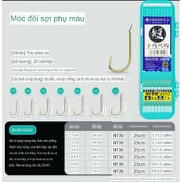 Hộp 20 Bộ Thẻo Đôi Buộc Sẵn Cao Cấp – Lưỡi Có Ngạnh, Chuyên Câu Rô, Diếc, Chép 3