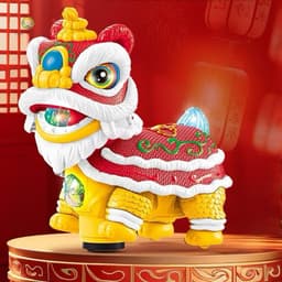 Đồ chơi Lồng đèn trung thu Lân nhảy múa, Sư tử di chuyển nhạc đèn sống động đón Tết 2025 2