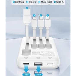 Pin Dự Phòng Sạc Nhanh 20W Pisen D342 10.000Mah 4