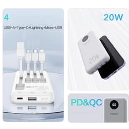 Pin Dự Phòng Sạc Nhanh 20W Pisen D342 10.000Mah 5
