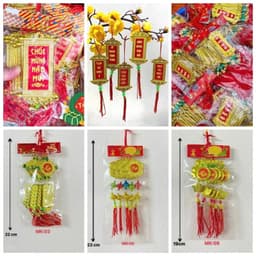 Combo 100 dây treo trang trí tết, khánh treo tết, liễn treo cây mai mẫu ngẫu nhiên 1