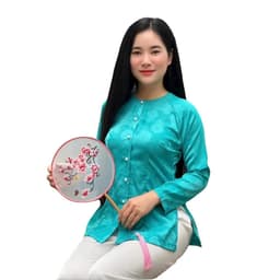 (BÀ BA GẤM HOA Bigsize) Trang phục truyền thống, đồ đi chùa mẫu nữ vải gấm 7XL - MAY SỈ BÀ BA THEO YÊU CẦU 2