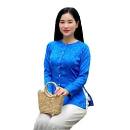 (BÀ BA GẤM HOA Bigsize) Trang phục truyền thống, đồ đi chùa mẫu nữ vải gấm 7XL - MAY SỈ BÀ BA THEO YÊU CẦU 3