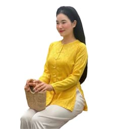 (BÀ BA GẤM HOA Bigsize) Trang phục truyền thống, đồ đi chùa mẫu nữ vải gấm 7XL - MAY SỈ BÀ BA THEO YÊU CẦU 5