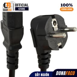Dây điện cấp nguồn 1.8m lõI đồng dùng cho máy tính, máy in, nồI cơm đIện 5
