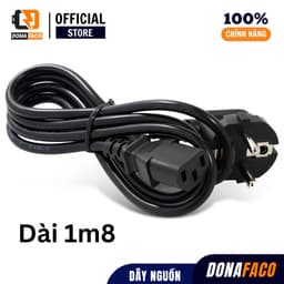Dây điện cấp nguồn 1.8m lõI đồng dùng cho máy tính, máy in, nồI cơm đIện 2