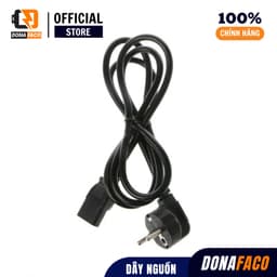 Dây điện cấp nguồn 1.8m lõI đồng dùng cho máy tính, máy in, nồI cơm đIện 3
