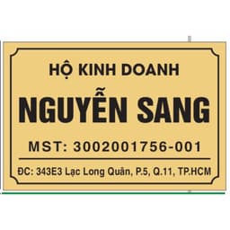 Bảng mica hộ kinh doanh - In logo, tên công ty, mã số thuế theo yêu cầu - Bảng hiệu đẹp, bền 3