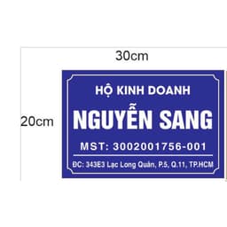Bảng mica hộ kinh doanh - In logo, tên công ty, mã số thuế theo yêu cầu - Bảng hiệu đẹp, bền 2