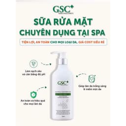 Sữa rửa mặt dạng gel làm sạch sâu GSC Natural Cleansing Gel 500ml (chuyên dùng cho spa) 2