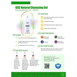 Sữa rửa mặt dạng gel làm sạch sâu GSC Natural Cleansing Gel 500ml (chuyên dùng cho spa) 4