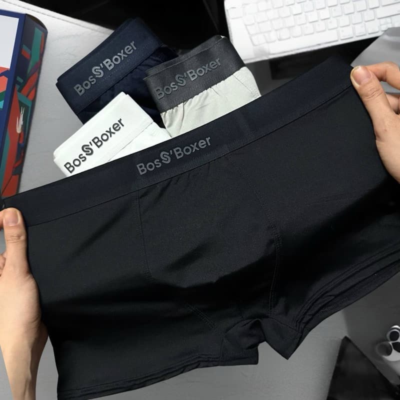Quần Lót Nam [ COMBO 5C] boxer nam BO01 thun lạnh cao cấp thoáng khí co giãn 4 chiều set 5 màu