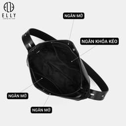 Túi Xách Nữ Da Thật ELLY ET190 Túi Đeo Vai Đeo Chéo Cao Cấp Sang Trọng Thanh Lịch Công Sở Chính Hãng 4