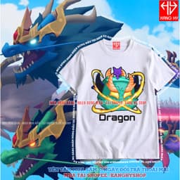 Áo Thun Blox fruits Trái Dragon màu trắng Vải mềm mát F732 1