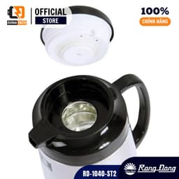 Phích nước nóng Rạng Đông 1 lít, Bình thủy giữ nhiệt tốt vỏ inox ruột thủy tinh mã RD-1040 ST2 7