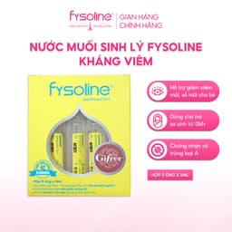 [Quà tặng - Date 04.2027] Nước Muối Sinh Lý Fysoline hỗ trợ kháng khuẩn, viêm mũi, sổ mũi - Hộp 5 Ống x 5ml 1
