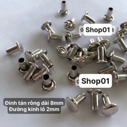 (hơn 260c) Túi 100g Đinh Tán Rỗng 8x3mm - 100g Đinh Mũ Bảo Hiểm - Đinh tán mũ 2