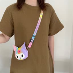 Túi xách silicon hình mặt Kuromi cho bé trai bé gái đeo chéo đựng lì xì thời trang hottrend 6
