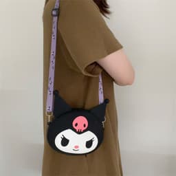 Túi xách silicon hình mặt Kuromi cho bé trai bé gái đeo chéo đựng lì xì thời trang hottrend 7