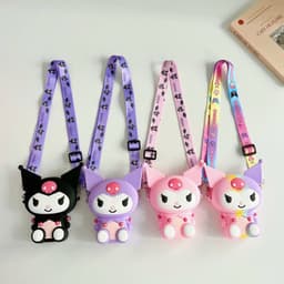 [Lớn, vừa điện thoại] Túi xách silicon hình Kuromi cho bạn gái đeo chéo đựng lì xì thời trang bé gái 4
