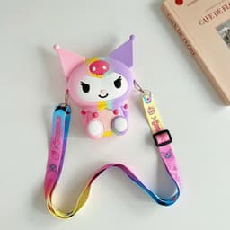 [Lớn, vừa điện thoại] Túi xách silicon hình Kuromi cho bạn gái đeo chéo đựng lì xì thời trang bé gái 7