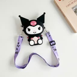 [Lớn, vừa điện thoại] Túi xách silicon hình Kuromi cho bạn gái đeo chéo đựng lì xì thời trang bé gái 3