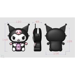 Túi xách silicon hình Kuromi bụng gấu tím bạn gái đeo chéo đựng lì xì thời trang hottrend tết pop it 6