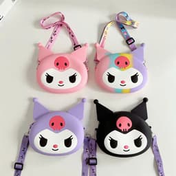 Túi xách silicon Kuromi cho bé trai bé gái đeo chéo đựng bì lì xì thời trang hot trend Tết 7