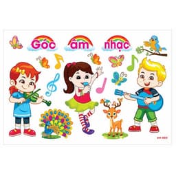 (Có sẵn) TRANH GÓC Mầm Non - Góc Âm Nhạc 4
