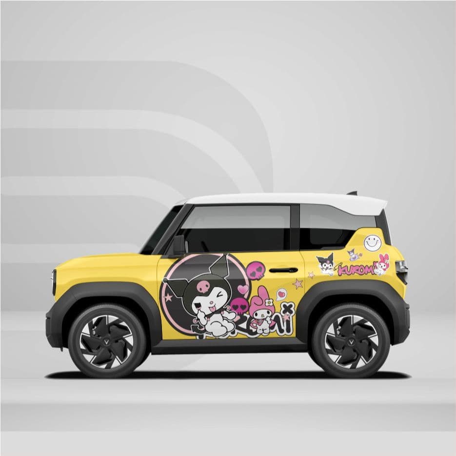 [HỎA TỐC] Sticker Tem Dán Decal Xe VF3 Hoạt Hình Có In Hình Theo Yêu Cầu IB Shop Temxe.Net