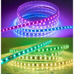 LED DÂY FULL MÀU WS2811 24V 5050 60LED/MÉT TRANG TRÍ BẢNG HIỆU QUẤN CÂY CẢNH CHỐNG NƯỚC ĐIỆN ÁP 220V 2