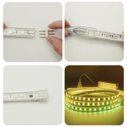 LED DÂY FULL MÀU WS2811 24V 5050 60LED/MÉT TRANG TRÍ BẢNG HIỆU QUẤN CÂY CẢNH CHỐNG NƯỚC ĐIỆN ÁP 220V 3