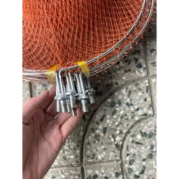 1 vợt lưới đỏ inox không ốc và có vặn ốc ren 8mm 25cm 30cm mắt lưới 1p5(0.8cm) 3
