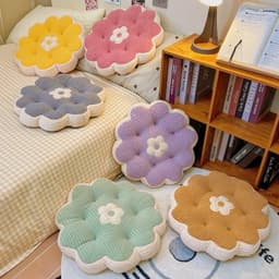 Đệm Ghế Dày Hình Bánh Quy, Nệm Lót Sàn Mềm Mịn Dễ Thương Đệm Văn Phòng Chất Nỉ Nhung Nhà miu gấu xinh 1