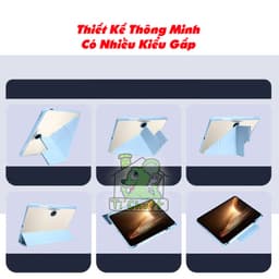 Bao Da MTB OPPO PAD 3 PRO - OnePlus PAD PRO/ PAD 2 12.1" 2024 Gấp Khúc Lưng Acrylic Cứng Trong Suốt Viền Dẻo Có Nam Châm 9