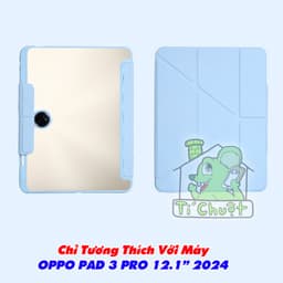 Bao Da MTB OPPO PAD 3 PRO - OnePlus PAD PRO/ PAD 2 12.1" 2024 Gấp Khúc Lưng Acrylic Cứng Trong Suốt Viền Dẻo Có Nam Châm 2