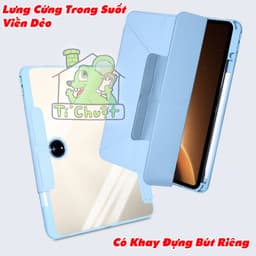 Bao Da MTB OPPO PAD 3 PRO - OnePlus PAD PRO/ PAD 2 12.1" 2024 Gấp Khúc Lưng Acrylic Cứng Trong Suốt Viền Dẻo Có Nam Châm 3