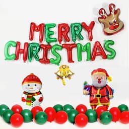 Bóng chữ Merry Christmas trang trí lễ giáng sinh 2