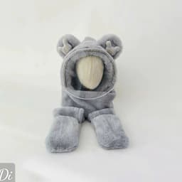 Mũ Len 3in1 Lông Cừu Trùm Đầu Có Kính Chắn Gió Kèm Khăn Quàng Cổ Và Bao Tay Cho Bé TỔNG KHO BNT 8