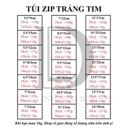 (10 cái) Túi Zip trắng tim có lỗ treo Đựng Trang Sức, Túi hologram 1 mặt màu trắng lấp lánh trái tim, 1 mặt trong… 9