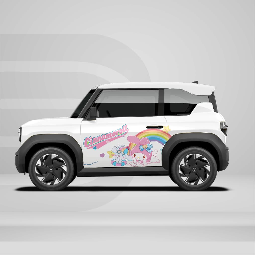 [HỎA TỐC] Sticker Tem Dán Decal Xe VF3 Mẫu Cầu Vồng In Hình Theo Yêu Cầu IB Shop Temxe.Net