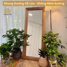 Khung Gương Soi Toàn Thân, Gương Nhà Tắm, Khung Tranh Ảnh, Gỗ Tự Nhiên Tạo Lũa Trang Trí Vintage (Không Kèm Gương) 1