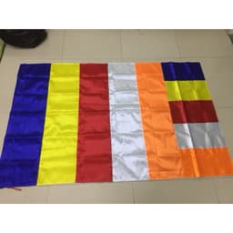 FRESHIP CỜ PHẬT ĐẢN, cờ phật giáo đủ kích thước vải phi loại 1 1