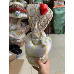 Freeship THANH XÀ BẠCH XÀ, rắn thờ hàng thêu 3d nhồi đẹp đủ kích thước 4